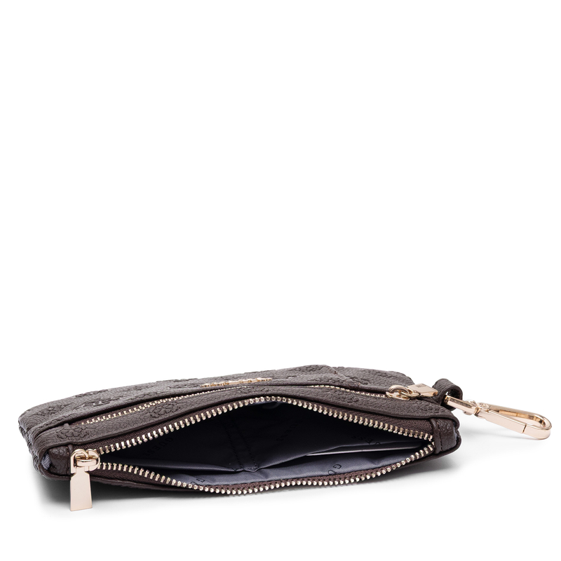 Guess Portfel Damski Saszetka Z Mini Portmonetką Brązowy TXDP2222060-BROWN