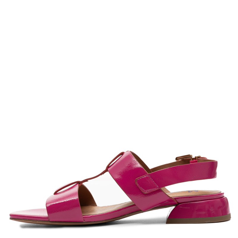 Maciejka Patent Leather Women’s Sandals Low Heel Pink K7455-15/00-1