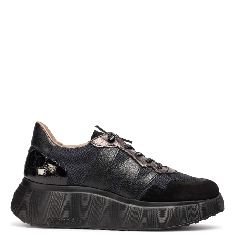Wonders Women's Platform Half Shoes Trend I Negro