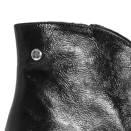 Maciejka Patent Ankle Boots Low Block Heel Black 04777-20/00-3