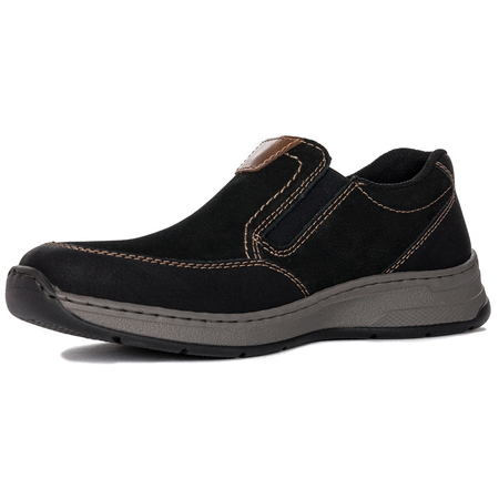 Rieker Men's slip-on shoes schwarz black