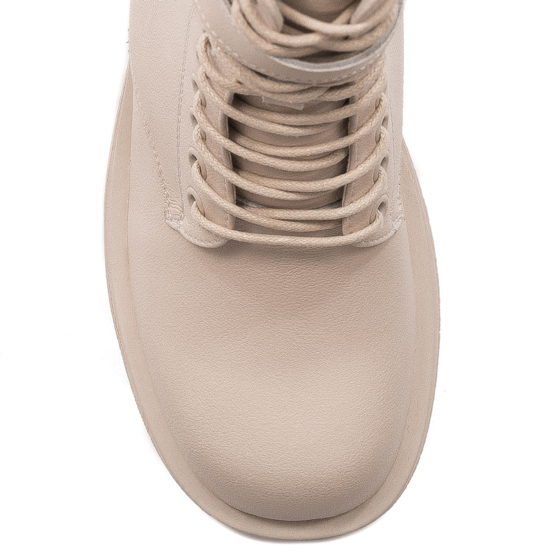 GOE Women's warm leather beige boots
