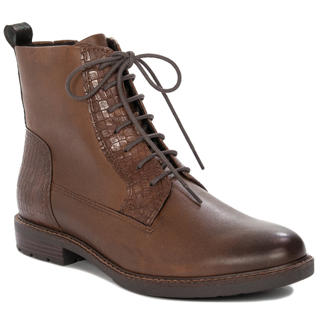 Marco Tozzi 2-25102-41-392 Brown Lace-up Woman's Leather Boots