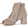 Maciejka Dark Beige Women's Lace-Up Boots