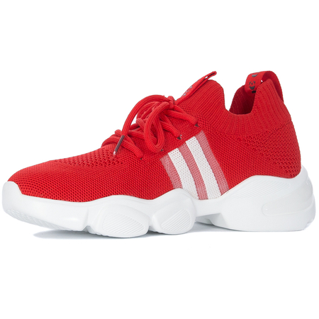GOE Sneakersy damskie sportowe czerwone