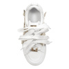 Eksbut White + Gold Leather platform Sneakers