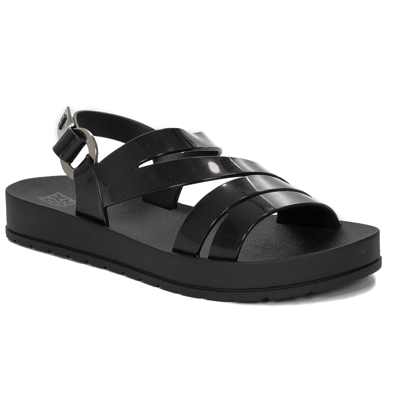 Sandały damskie Zaxy Freeze Sand Plat Fem Black Czarne