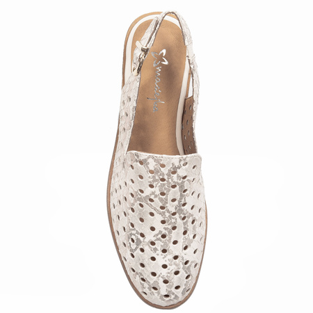 Maciejka Women's Beige and Gold Half Shoes