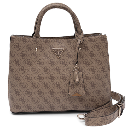 Guess Open Road Classic Tote Bag Monogram Beige HWSG6974060-BEIGE