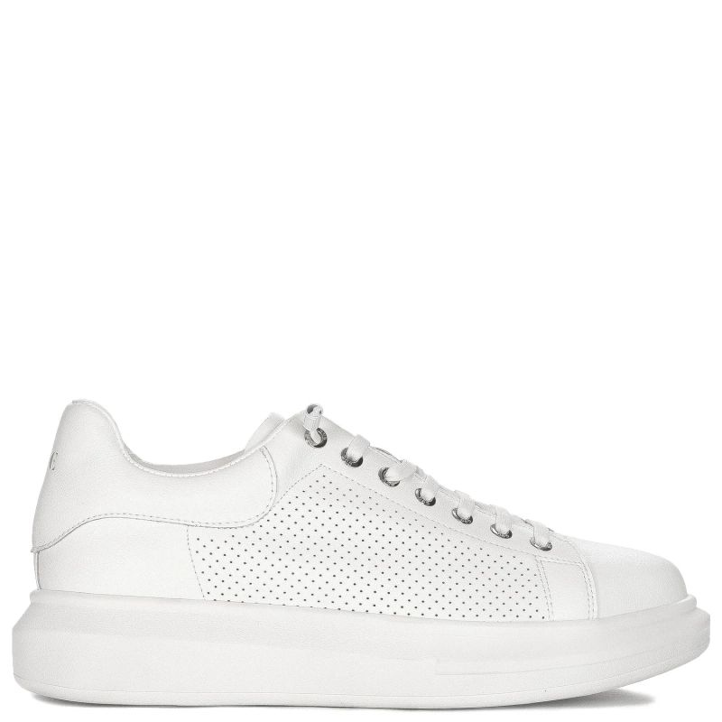 GOE Sneakersy męskie skórzane White białe