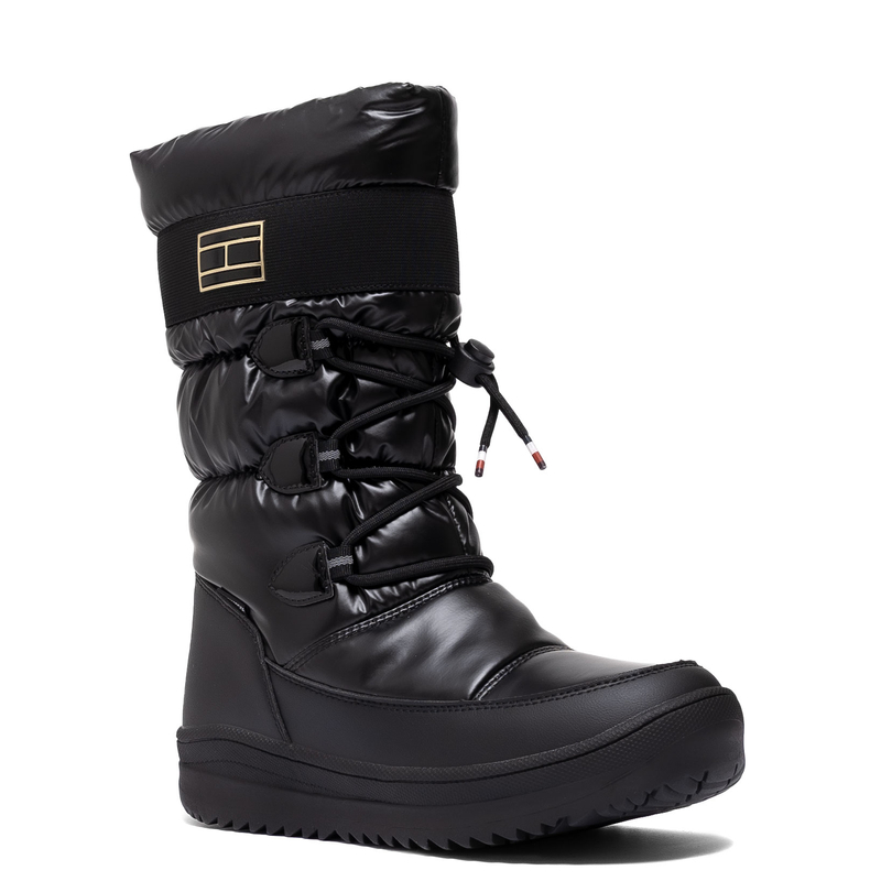 Tommy Hilfiger Puchowe Śniegowce Damskie Czarne T3A6-34053-BLACK