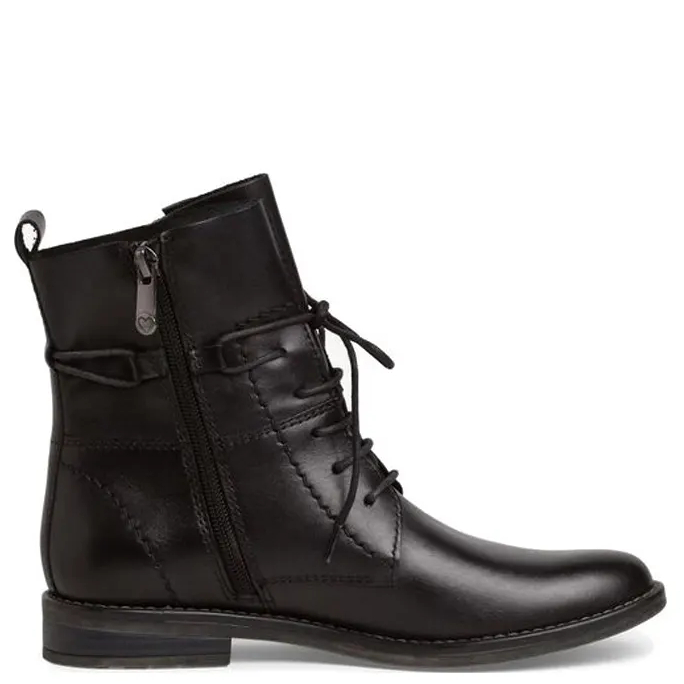 Marco Tozzi Women's Leather Ankle Boots Black