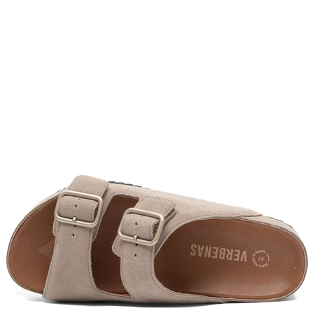 Verbenas Elena Leather Platform Slides Beige ELENA-SERRAJE-PIE