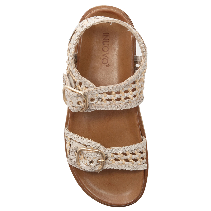 Inuovo Women's Leather Sandals White