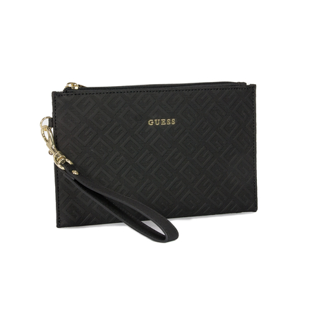 Guess Kosmetyczka damska Lorey Flat Top Zip Bla Black czarna