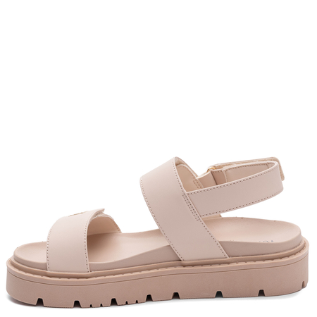 Tommy Hilfiger Beżowe Sandały Damskie na Platformie T3A2-34284-NUDE