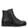 Rieker Botki Damskie X9165-01-BLACK Czarne - Ocieplane Buty na Jesień i Zimę