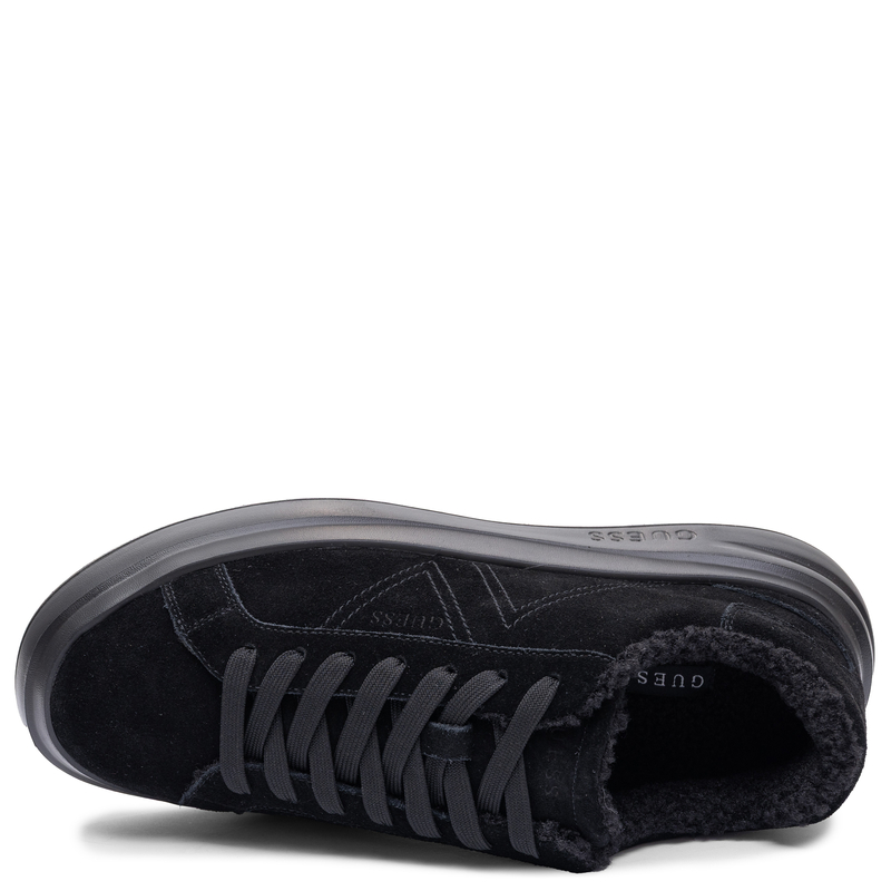 Guess Black Leather Men's Sneakers Insulated Black FMFEAL-LEM12-BLK