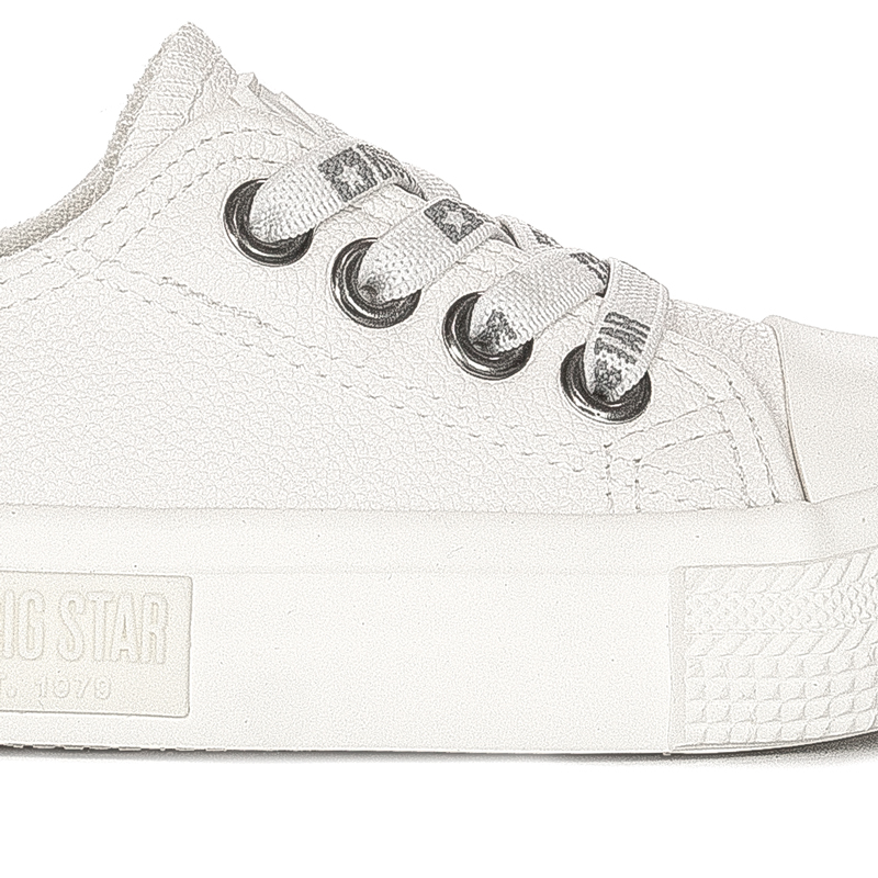 Big Star White children's slip-on sneakers