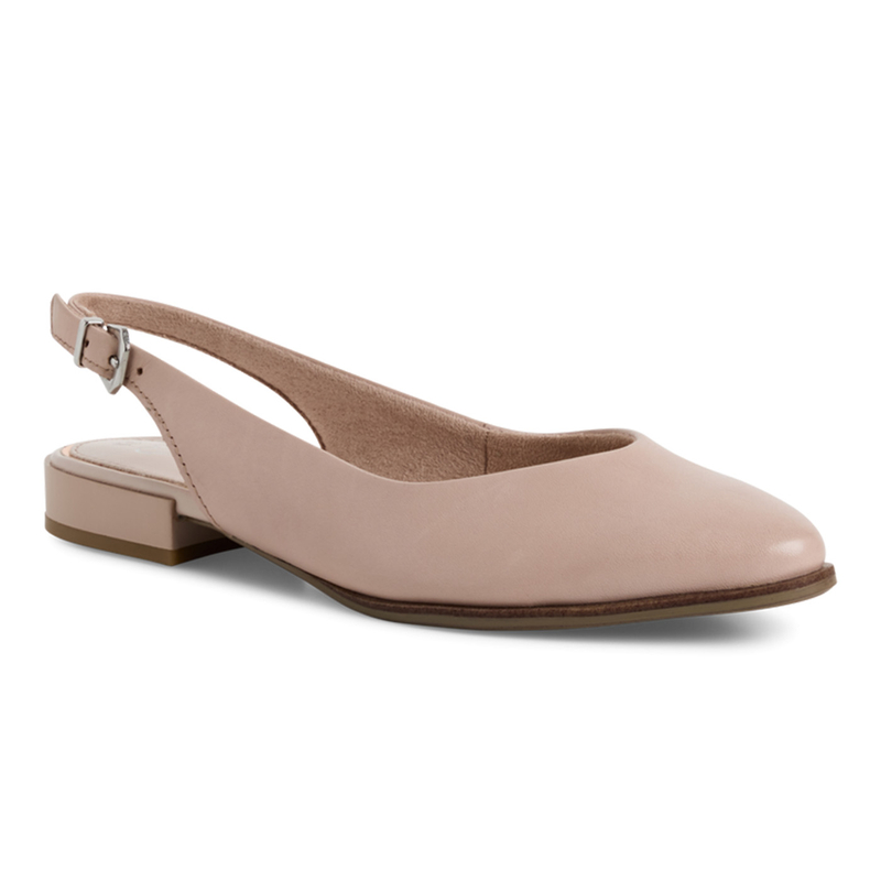 Marco Tozzi Skórzane Slingback Półbuty z Migdałowym Noskiem Różowy 2-29408-42-401