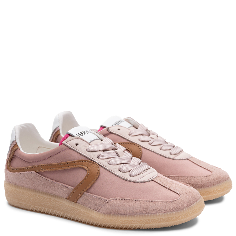 Verbenas Lekkie Skórzane Sneakersy Damskie Różowe 9802451069ANT