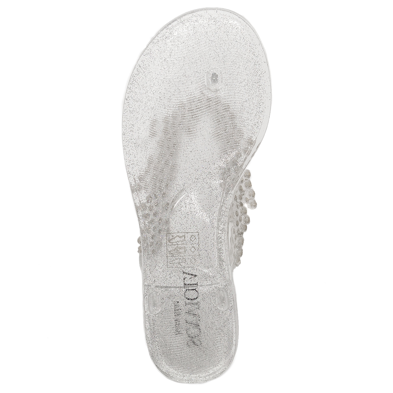 Sca'viola Women's Silver flip-flops slippers