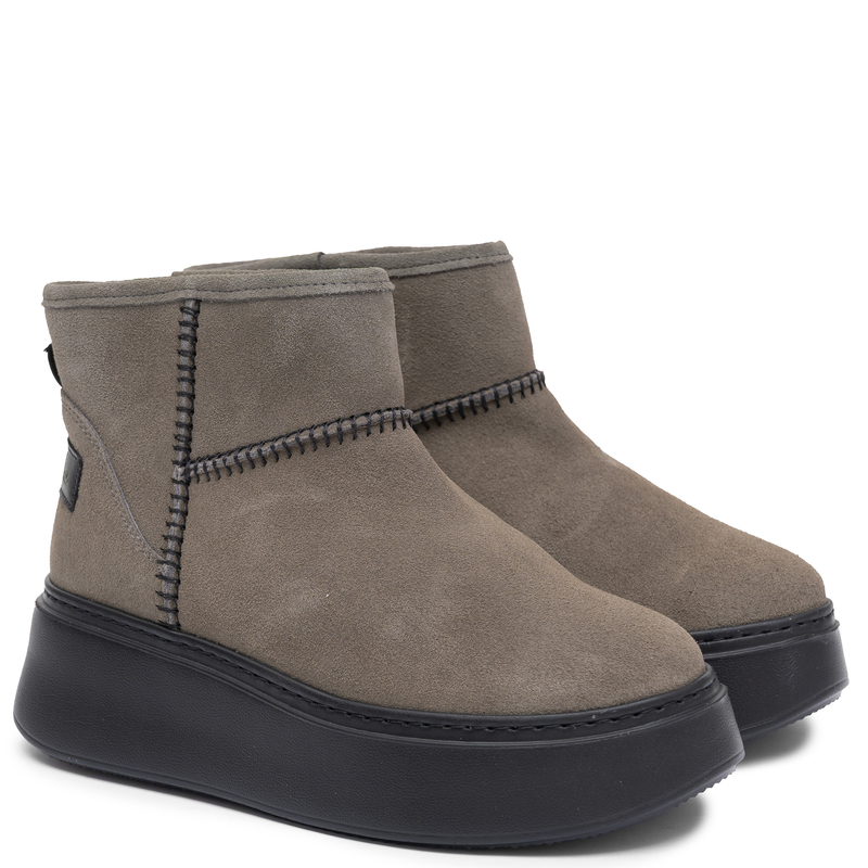 Maciejka Suede Warm Platform Ankle Boots Grey 6257W-03/00-4