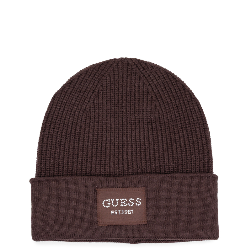 Guess Ciepła Czapka Damska Brązowa AW5631VIS01-BROWN