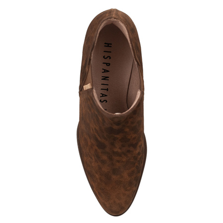 Hispanitas Women's Brown Ankle Boots with Heel
