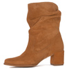 Maciejka Slouch Suede Ankle Boots Block Heel Cognac Brown 06005-29/00-6