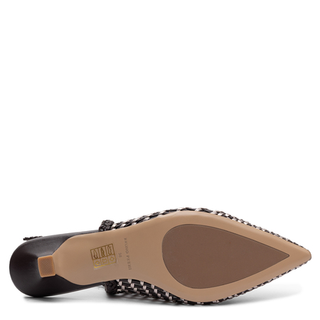 Bruno Premi Woven Slingback Kitten Heel Pumps Brown BN0210XBPRI2IALTM