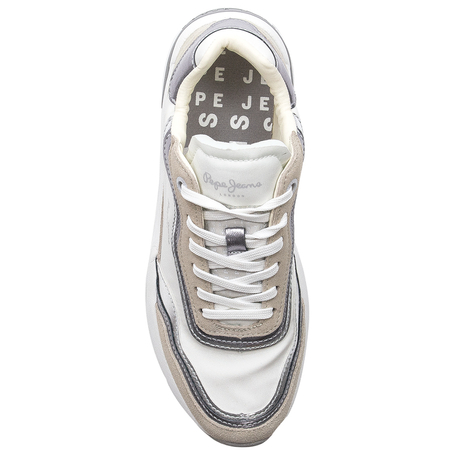 Pepe Jeans Sneakersy damskie White Arrow Layer Białe