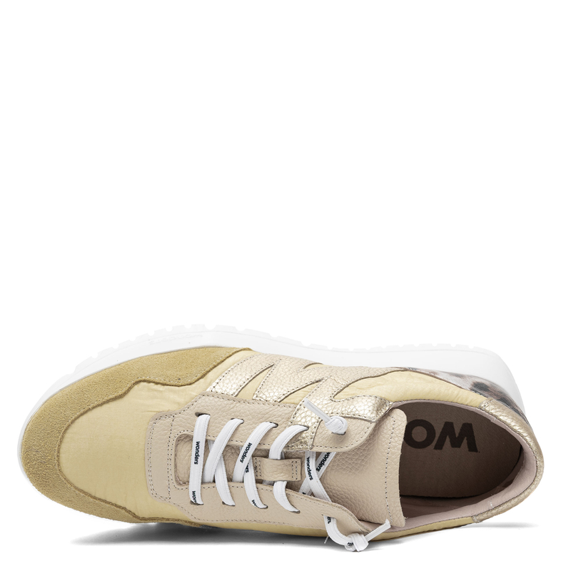 Wonders Sneakersy Damskie na Platformie Półbuty Wielokolorowe Panterka A-24100-VANILA-PL