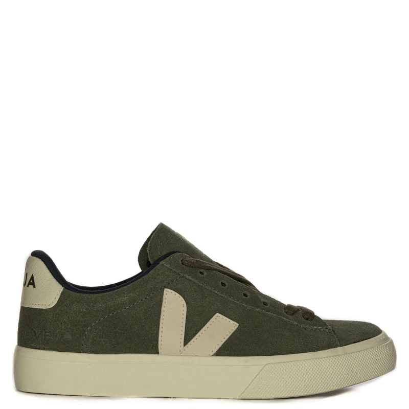 Veja Sneakersy damskie skórzane zamszowe Mud Pierre zielone