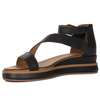  Inuovo Women's Leather Platform Sandals Black