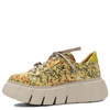 Maciejka Leather Platform Sneakers Patterned Green-Yellow 06891-07/00-8