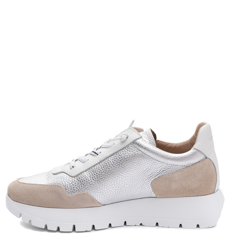 Wonders Leather Platform Sneakers WondersFly Multicolour A-24101-BEIGE