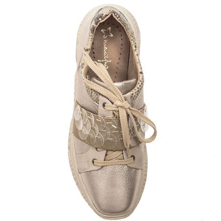 Maciejka 04448-25-00-5 Gold+Beige Flat Shoes