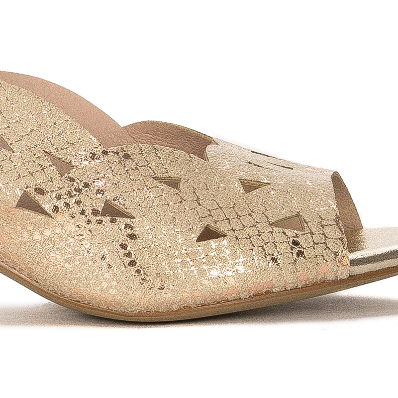 Sergio Leone Women's Gold Mix Sandals