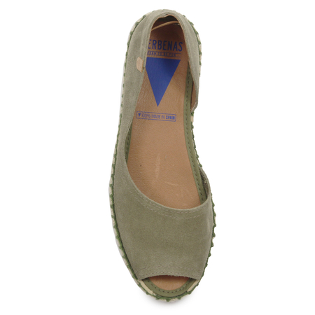 Verbenas Women's Cruz Serraje Kaki Espadrilles