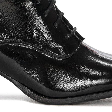 Maciejka Black Women's Lace-Up Boots