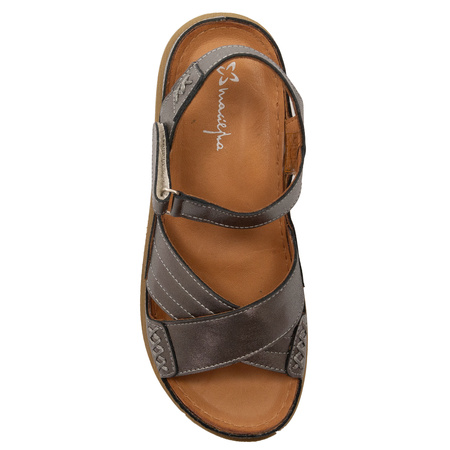 Maciejka Women's Leather Sandals Silver