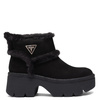 Guess Botki Damskie Na Platformie Botki Z Futrzanym Obszyciem Czarne FLFBRDESU10-BLK