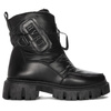 Women's snow boots on the platform Black insulated black