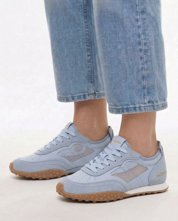 Hoff Skórzane Sneakersy Damskie Zamszowe Niebieskie 12661005