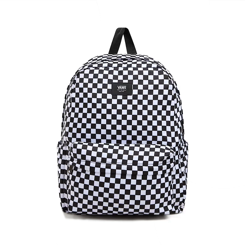 Old Skool Check Backpack Black and White