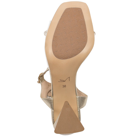 Visconi Women's leather Gold Sandals