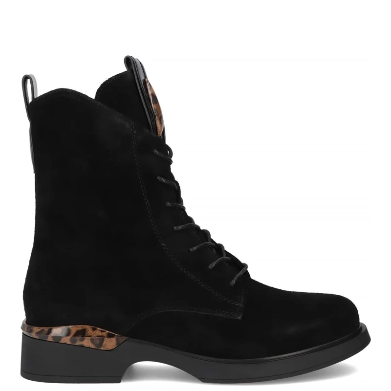 Filippo Suede Lace-Up Ankle Boots Insulated Black DBT7221-25-BK