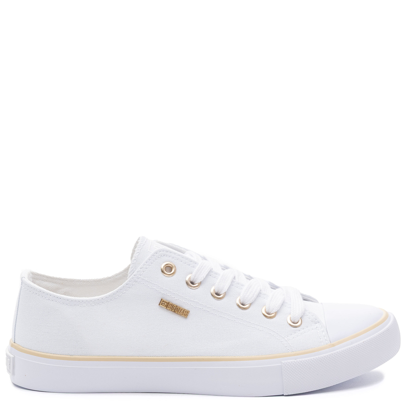 Big Star Classic Canvas Sneakers Golden Details White TT274772-WHITE