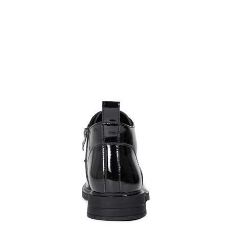 S.Barski Women's Black Patent Leather Boots